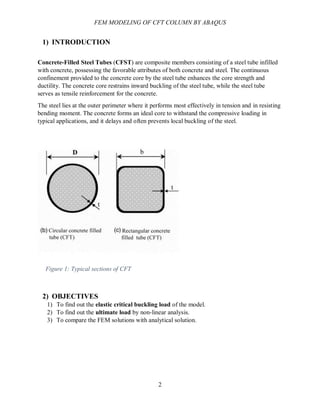 Finite Element Modeling of Concrete Filled Steel column Under Axial ...