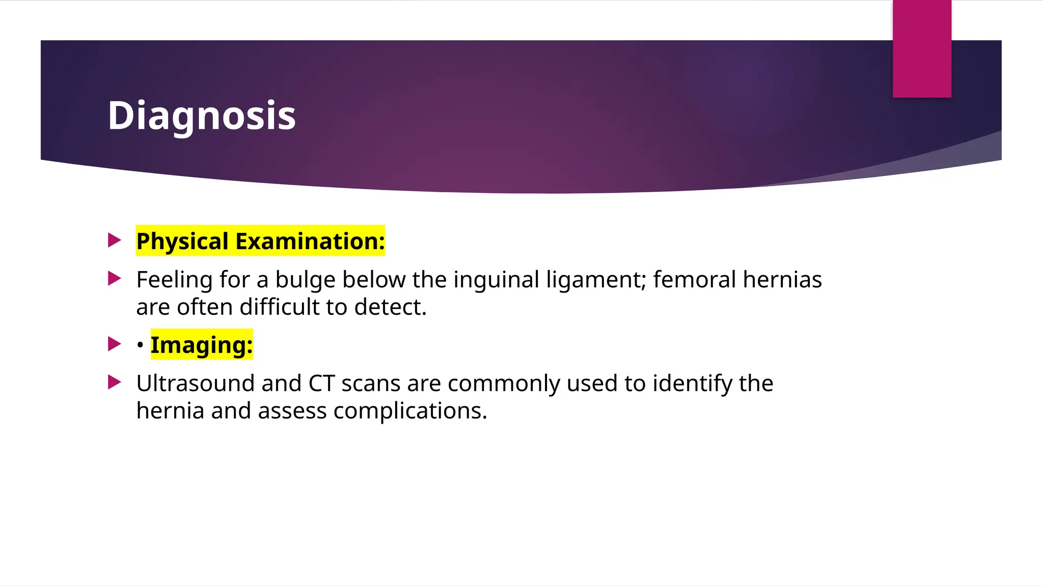 Femoral hernia.pptx surgical diseases .... | PPTX