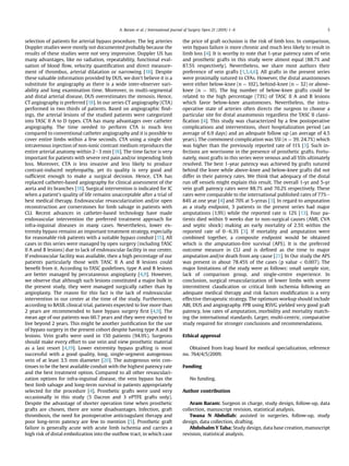 Femoropopliteal bypass for revascularization of chronic ischemia of ...