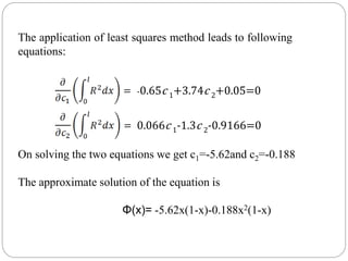 least squares approach in finite element method | PPTX