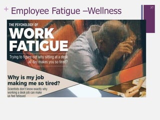 + Employee Fatigue –Wellness
37
 