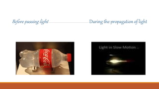 Before passing light During the propagation of light
 