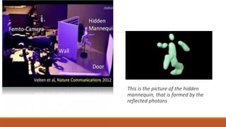 This is the picture of the hidden
mannequin, that is formed by the
reflected photons
 