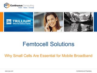Femtocell Solutions Why Small Cells Are Essential for Mobile Broadband 