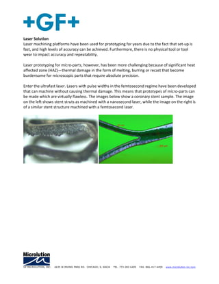 GF Machining Solutions - Microlution - Femtosecond laser prototyping ...