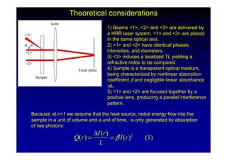 Femtosecond two photon absorption measurements based on the ...