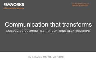 FEMWORKS - A Communications Agency (Capabilities Deck)