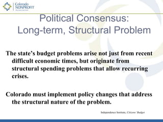 Imagine this Hypothetical SituationImagine your child’s or grandchild’s elementary school grows from 250 to 300 students.Imagine that there is no increase in the budget. The school has to serve 20% more students with the same amount of money.Would that be sustainable?That’s what’s happening in the state of Colorado.
