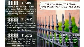 Fence repair tips