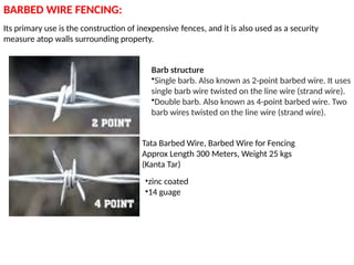 Fencing.pptx building construction and material | PPTX