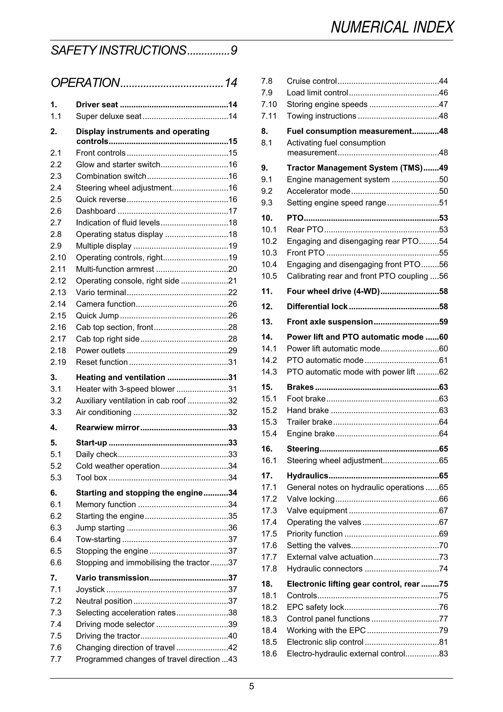 Fendt 920 vario operator manual | PDF