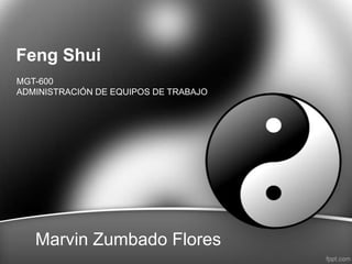 Feng Shui
MGT-600
ADMINISTRACIÓN DE EQUIPOS DE TRABAJO
Marvin Zumbado Flores
 