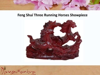 Feng Shui Three Running Horses Showpiece
 
