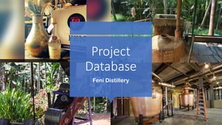 Project
Database
Feni Distillery
