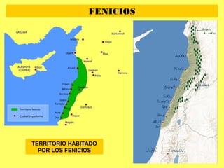 FENICIOS
TERRITORIO HABITADO
POR LOS FENICIOS