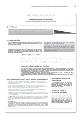 Experiência Matemática – Novo programa de Matemática do Ensino Básico   115
 