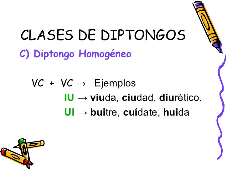 Resultat d'imatges de diptongos homogeneos
