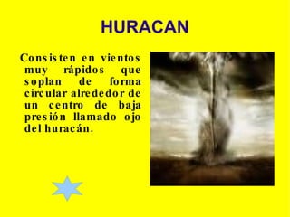 HURACAN AURORA VIENTO NIEBLA LLUVIA CLASIFICACIÓN 