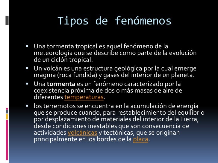 Fenómenos Naturales