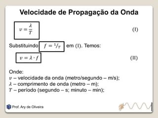 Velocidade de Propagação da Onda
Prof. Ary de Oliveira
 