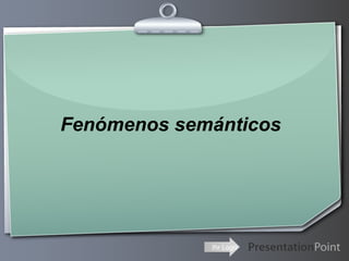 Fenómenos semánticos 