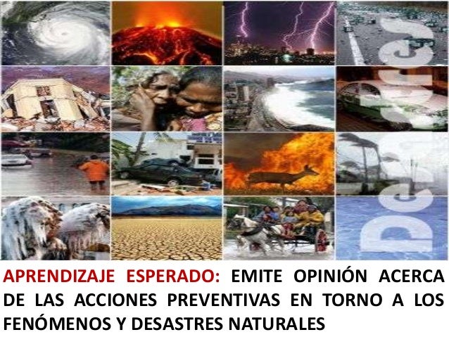 Fenómenos y desastres naturales