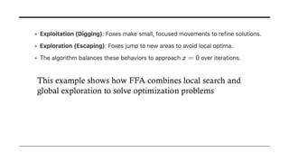 Fox Optimization Algorithm fennec fox optimization algorithm for optimal solution | PDF