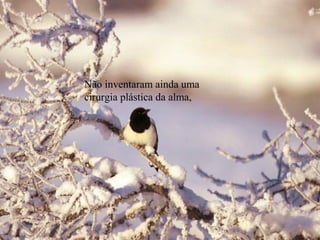 Não inventaram ainda uma
cirurgia plástica da alma,
 
