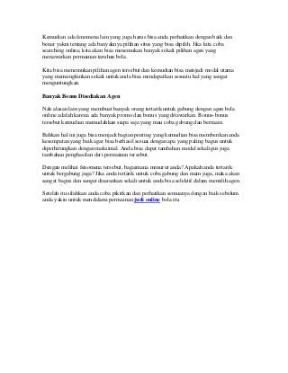 Fenomena permainan judi online bola di indonesia