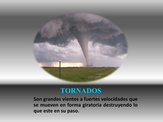 HuracanesINUNDACIÓNFenómeno que se da más que todo en la estación invernal debido  la precipitación de grandes cantidades de lluvias que hacen que  los ríos, lagunas y mares excedan de su nivel, como consecuencia se provocan los desbordamientos.