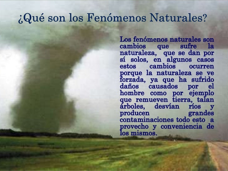 Fenomenos Naturales