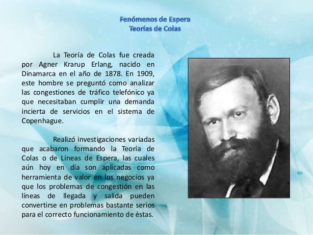 Agner krarup erlang teoria de colas_teorias