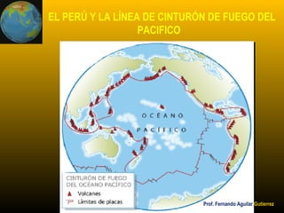 EL PERÚ Y LA LÍNEA DE CINTURÓN DE FUEGO DEL 
PACIFICO 
Prof. Fernando Aguilar Gutierrez 
 