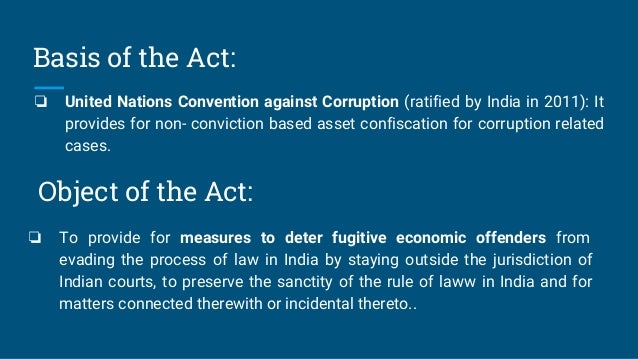 A Criitical Analysis Of Fugitive Economic Offenders Act 2018 - 