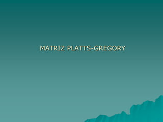MATRIZ PLATTS-GREGORY
 