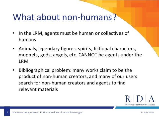 New Concepts Fictitious And Non Human Personages