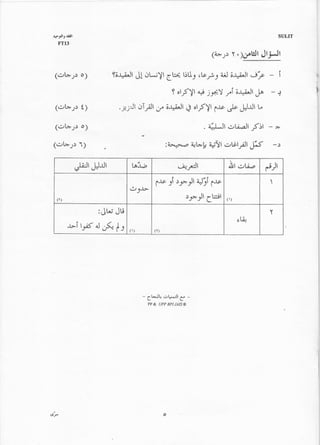 r*ll;*4t                                                                                                   SULIT
   FT13

                                                                     (L;)            Y   .;gntCl   .Jl-il!

 (r:,rt*1.: o;           9;r;*Jl J1 ouyt Cvl           litll ctcp' aiJ;+i,Jt J"-p i
                                                 9   olf)t       ^J )r1|J      ri ;-r;'lt .1* - +
  lrrt-*;.r   t)          . j-f1lirT/Jl    ir, ;r:ii,ll d otts)t flr.e ,J.e #Jt t"
  (c-rb'.;r o;                                                    . ;i   L"Jt ,.rli',a.ll      f.:l
 lrrt*.;:     1)                                i1>-2,-pa{t.*,!     rrlt       crUlriJl        J.l.f -t
              INJI UJI
            f.P v'              Lai;                                            .i,t     c-lti-       eJt
                                                     "!",.*tJl

                               0Jb        l& :f "r*rl        qJjf    f*                                

  (l)                                                    )J*Jl     Ct
                                                                         .il   (l)

                    :JU   JU                                                                           Y
                                                                                         cta
        "r-i tr;f   I oi l:    (l)        (l)




                                     - CHtr .:lri-:lt a. -
                                       PP& UPPBPTJAIS@




tsr
 