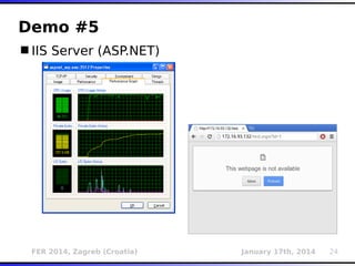 FER 2014, Zagreb (Croatia) January 17th, 2014 24
Demo #5
IIS Server (ASP.NET)
 
