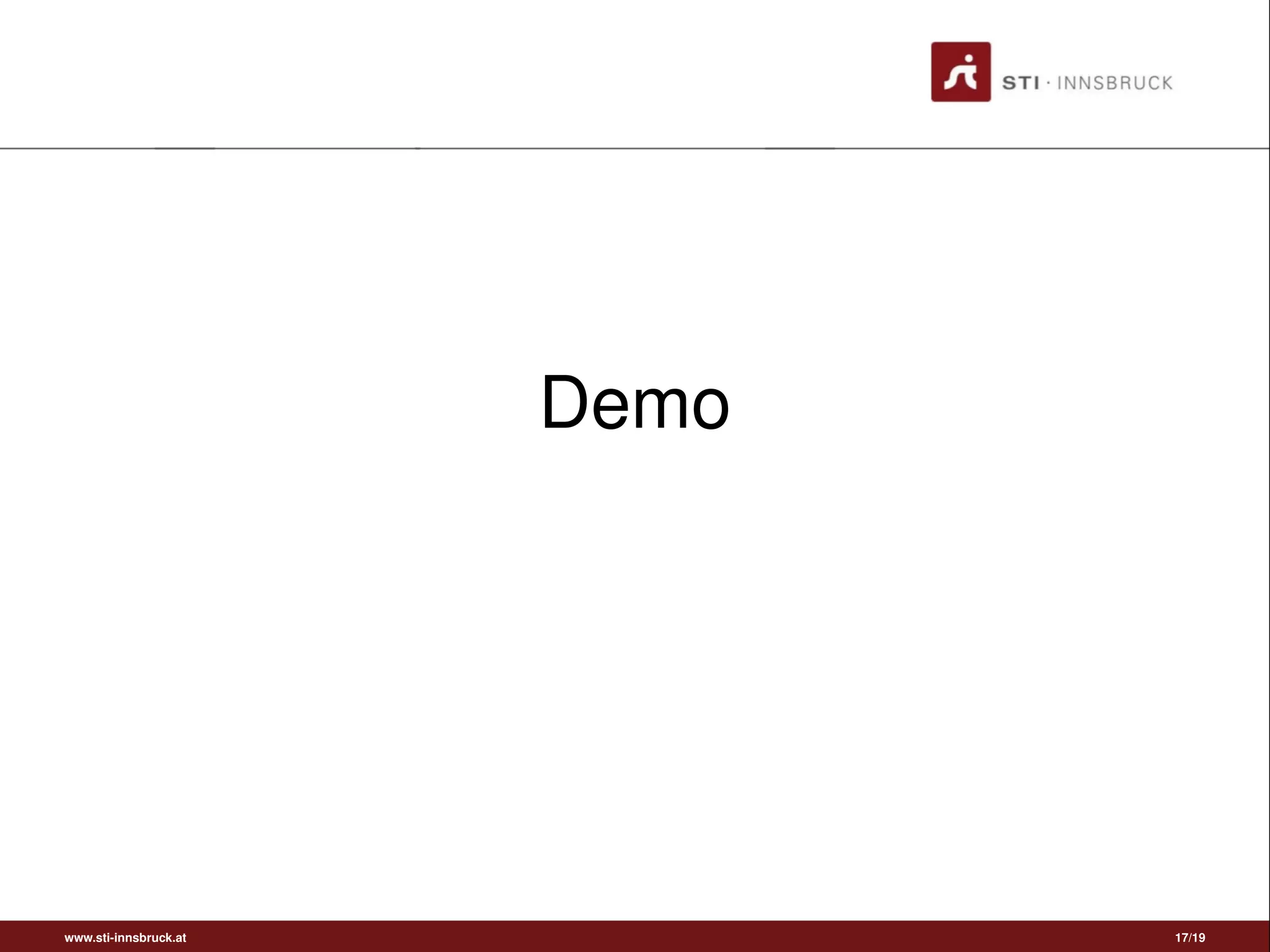 Demo
www.sti-innsbruck.at 17/19
 