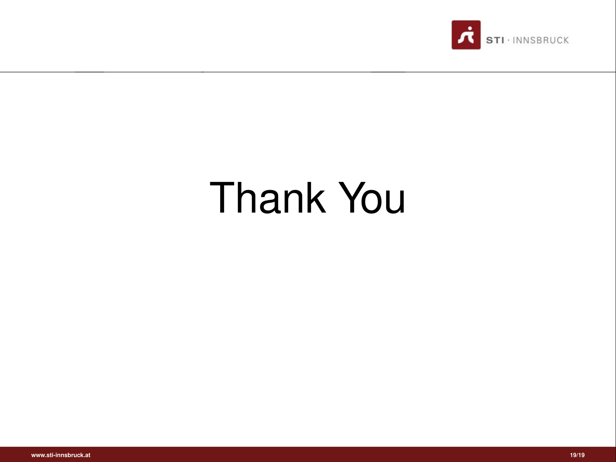 Thank You
www.sti-innsbruck.at 19/19
 