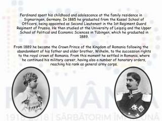 Ferdinand i of romania | PPTX