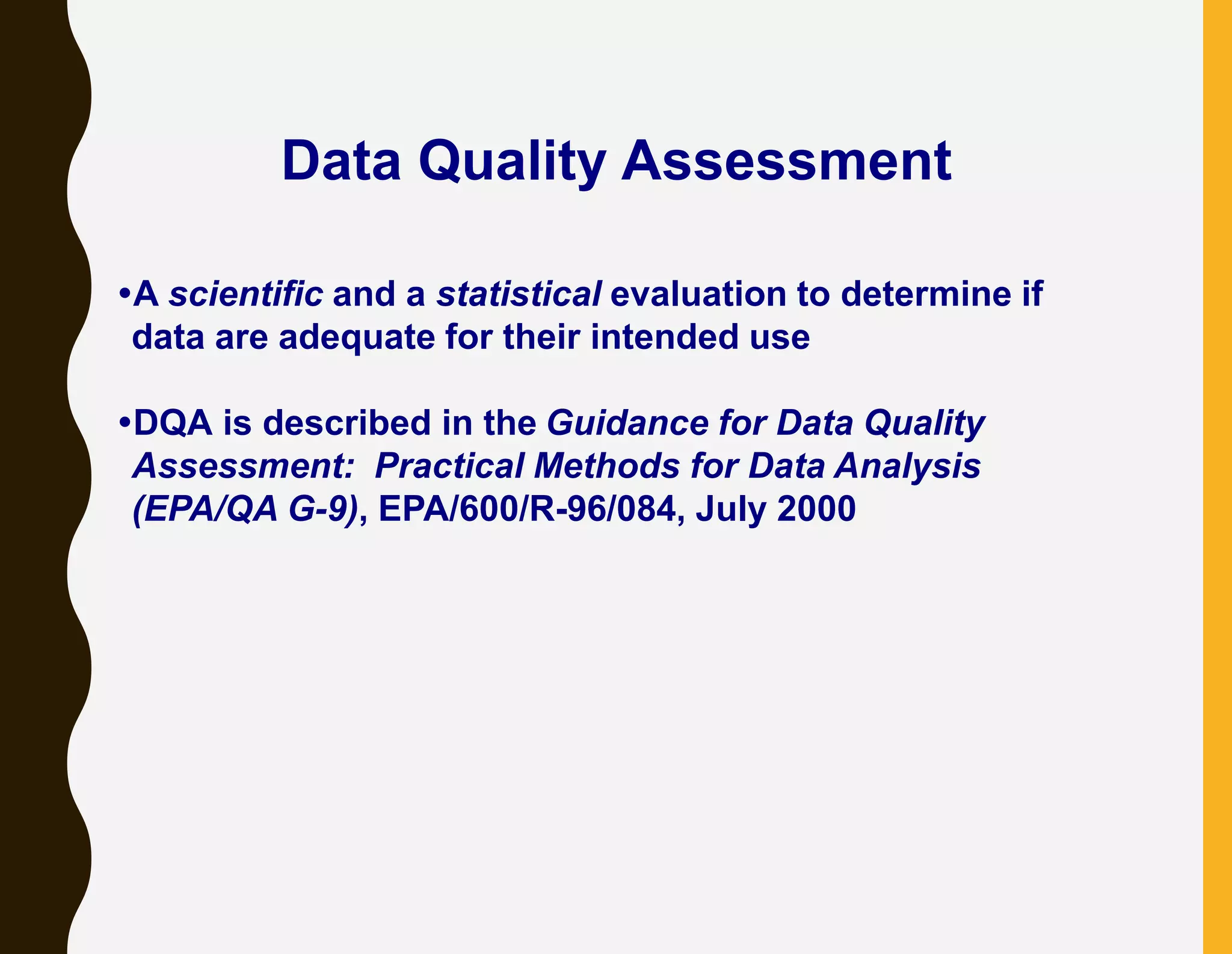 Role of Data Quality Assessment in a Project | PDF | Computer Software ...