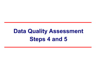 Role of Data Quality Assessment in a Project | PDF