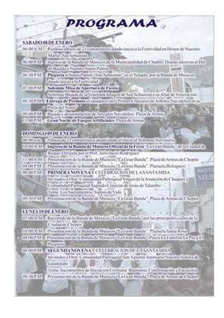 Programa de Feria Chepén 2010