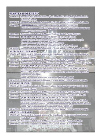 Programa de Feria Chepén 2010