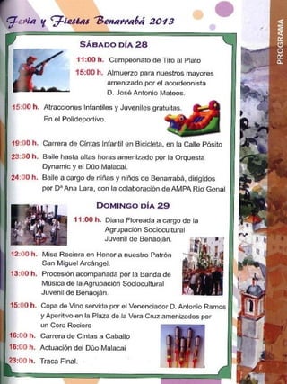 FERIA DE SAN MIGUEL 2013 BENARRABÁ