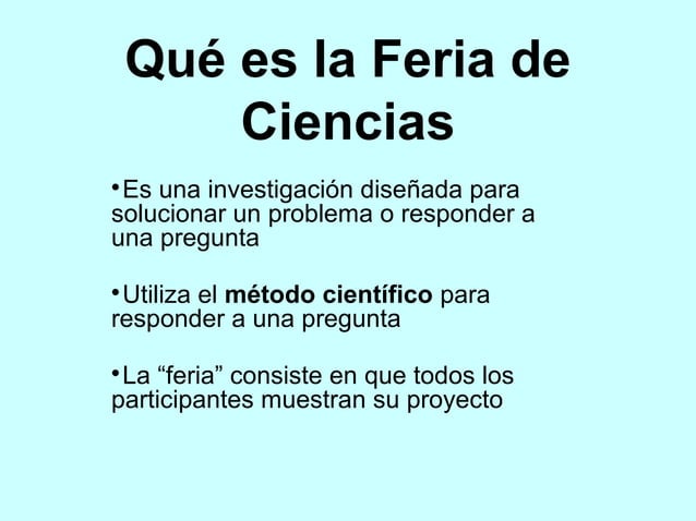 Feria ciencias | PPT