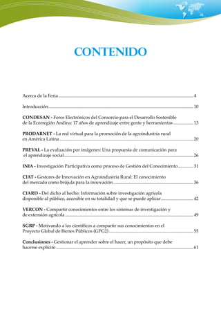 “Feria del Conocimiento América Latina y el Caribe: Casos destacados en agricultura, desarrollo y seguridad alimentaria” 