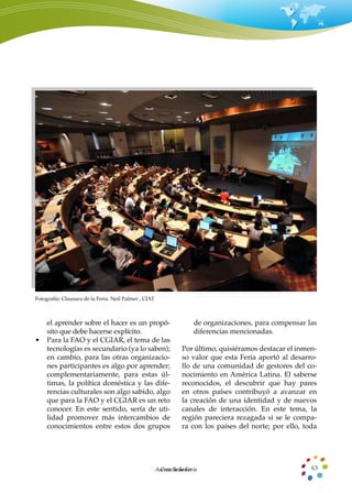 “Feria del Conocimiento América Latina y el Caribe: Casos destacados en agricultura, desarrollo y seguridad alimentaria” 