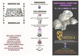 Feria Mundo Mineral Pedrezuela 2012 - triptico informativo